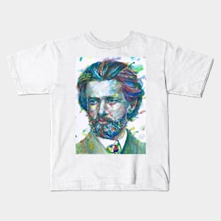 PYOTR ILYICH TCHAIKOVSKY - watercolor portrait .4 Kids T-Shirt